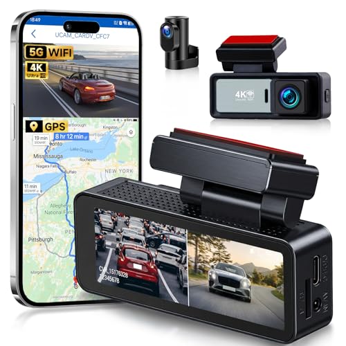 4K Dual Dash Cam Front and Rear for Cars