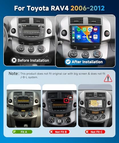 Meteeser - 5G WiFi Android 15 Car Stereo for Toyota RAV4 2006-2012 Wireless Carplay Android Auto